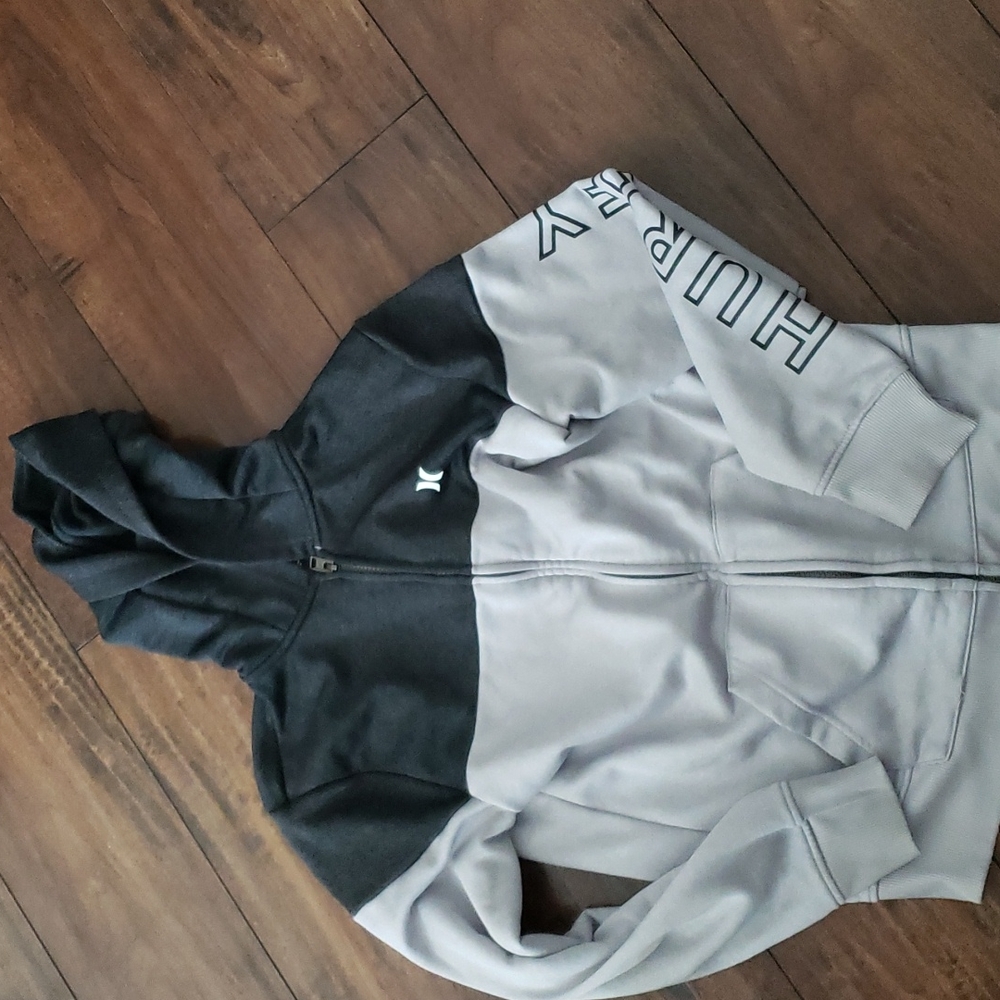 Hurley zippered hoodie - boys large